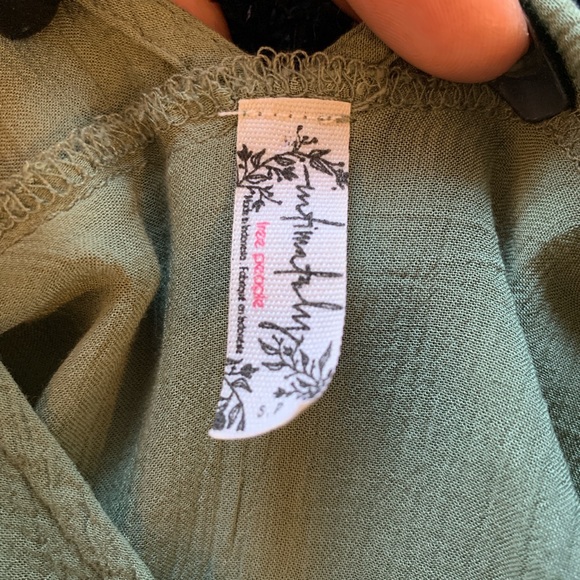 Mint/Forest green Flowey tank top - Picture 2 of 2